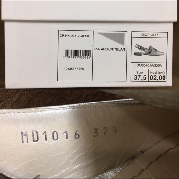 Authentic DIOR Clip Slingback Flats. Size 37.5 - Picture 7 of 8